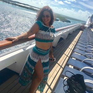 Crop top / wrap skirt set